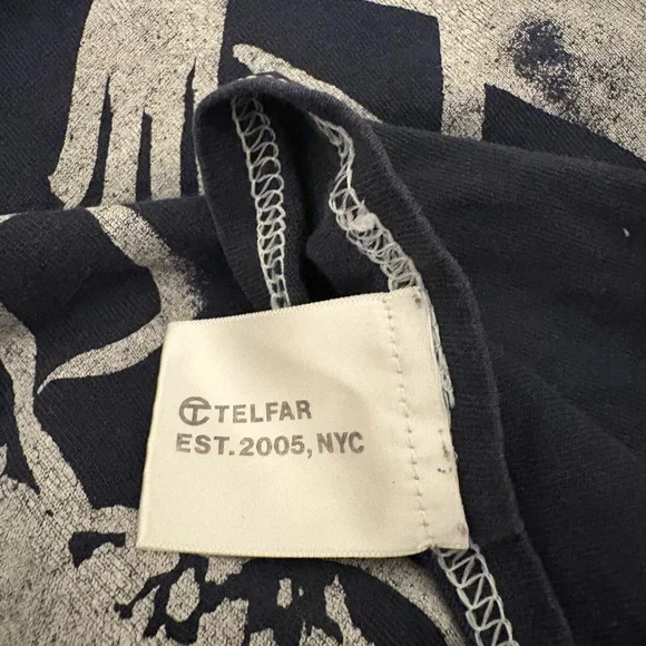 Telfar Navy Crew Neck T-Shirt - Picture 3 of 3